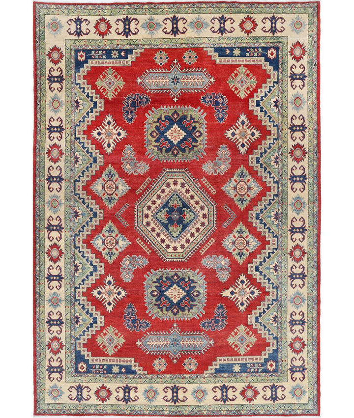 Hand Knotted Tribal Kazak Wool Rug 8' 6" x 12' 4" - No. AT52178