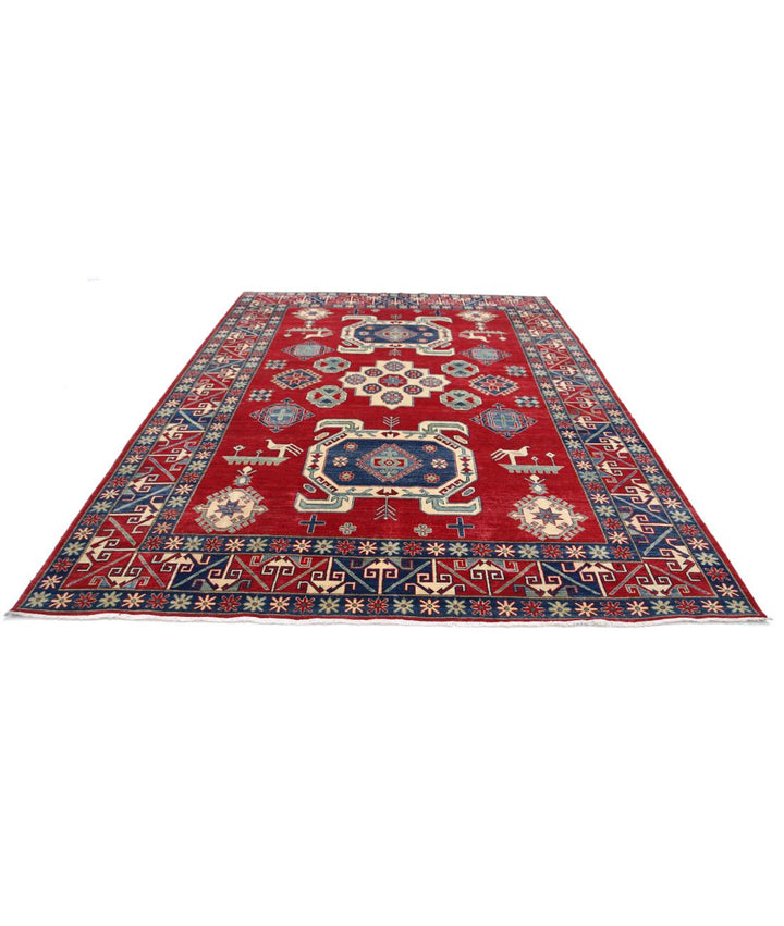 Hand Knotted Tribal Kazak Wool Rug 8' 4" x 11' 6" - No. AT87025