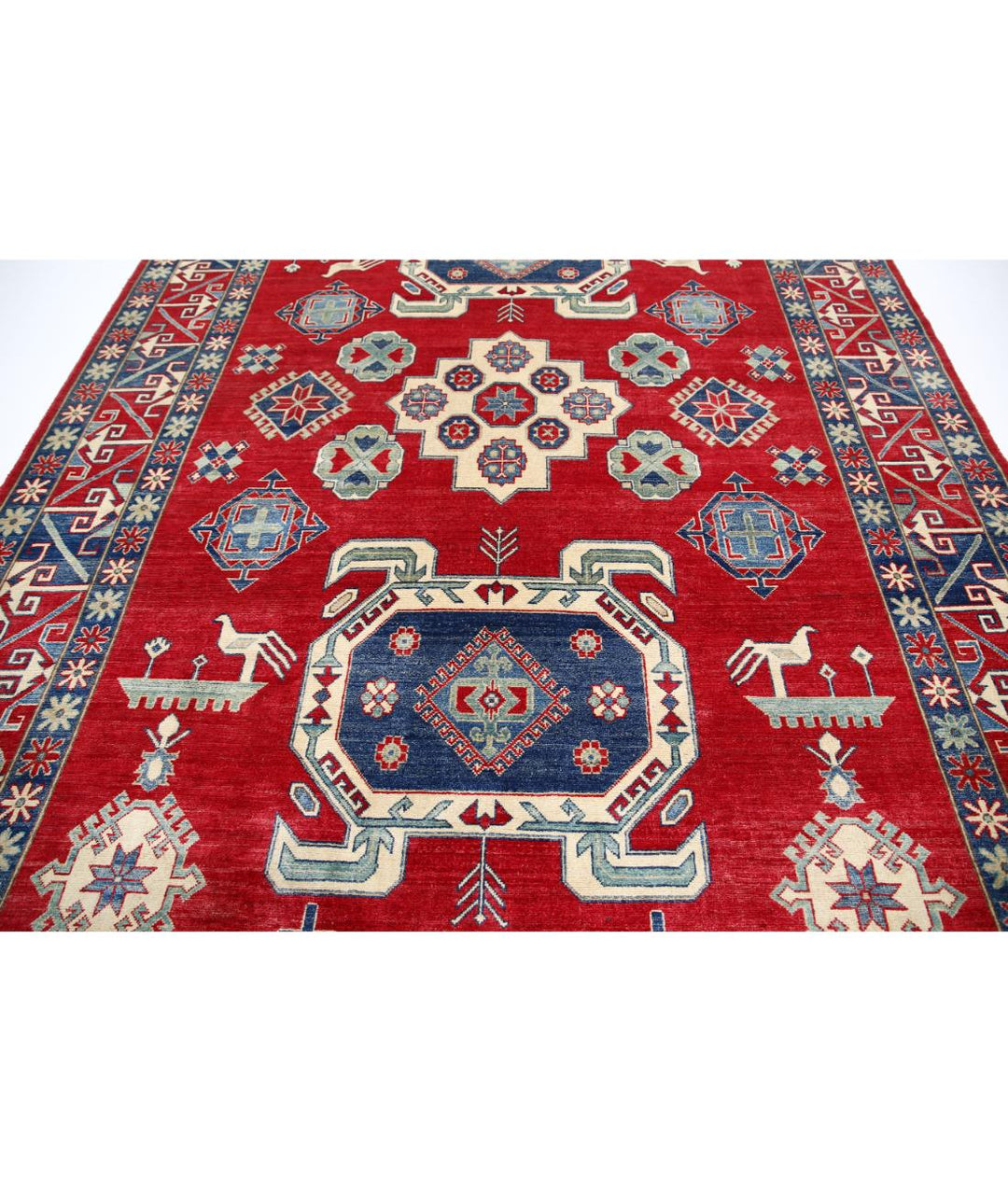 Hand Knotted Tribal Kazak Wool Rug 8' 4" x 11' 6" - No. AT87025