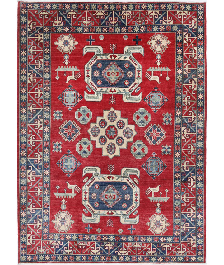 Hand Knotted Tribal Kazak Wool Rug 8' 4" x 11' 6" - No. AT87025