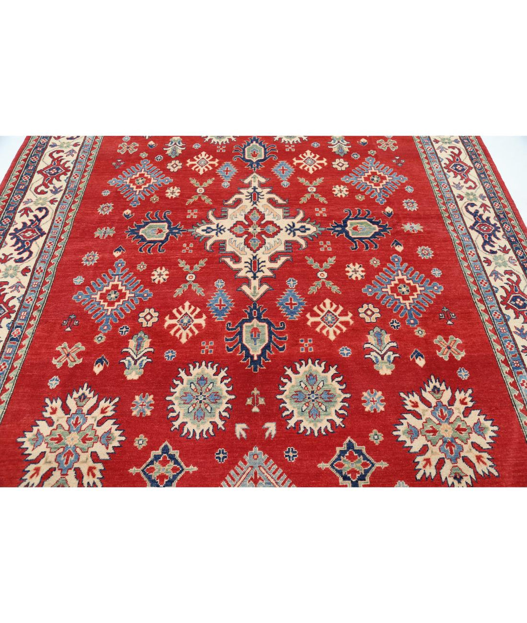 Hand Knotted Tribal Kazak Wool Rug 8' 0" x 9' 9" - No. AT42461