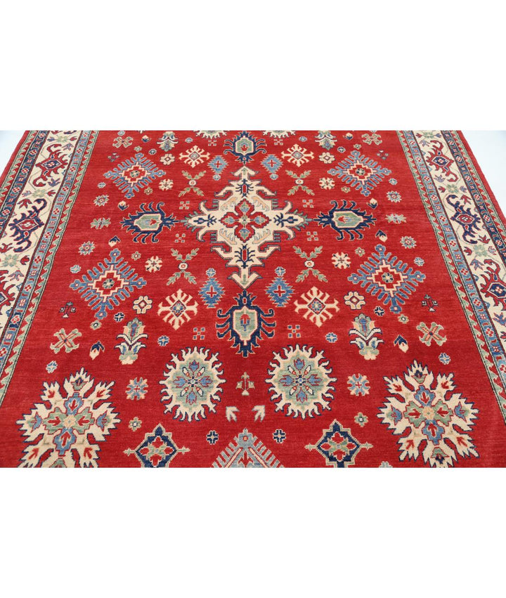 Hand Knotted Tribal Kazak Wool Rug 8' 0" x 9' 9" - No. AT42461