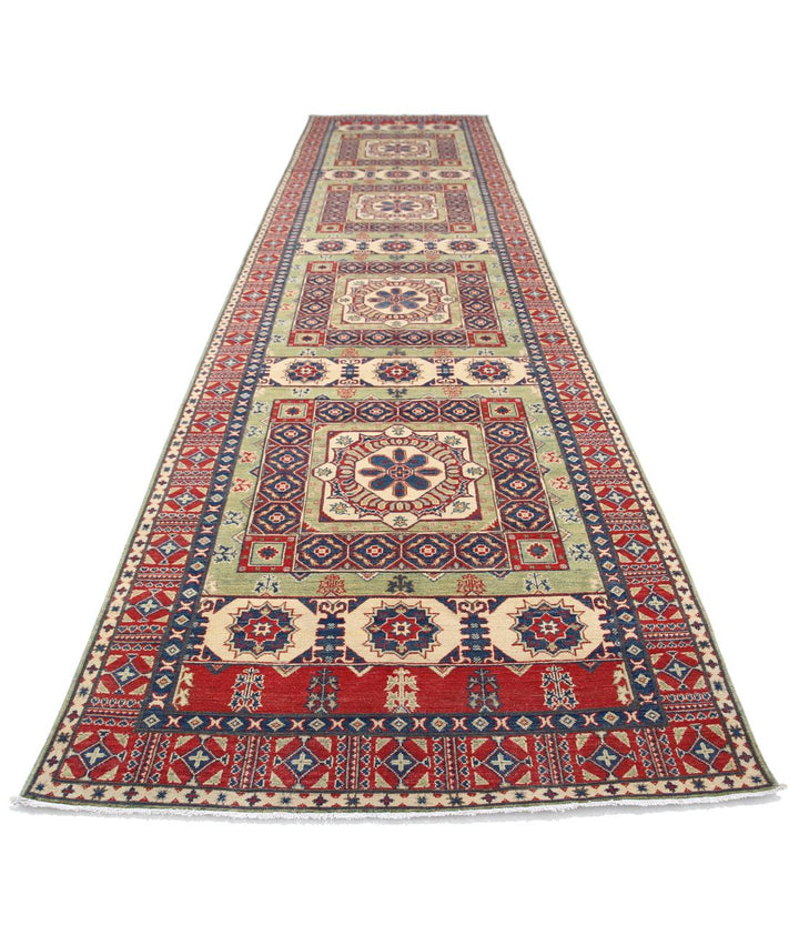 Hand Knotted Tribal Kazak Wool Rug 4' 11" x 19' 5" - No. AT85014