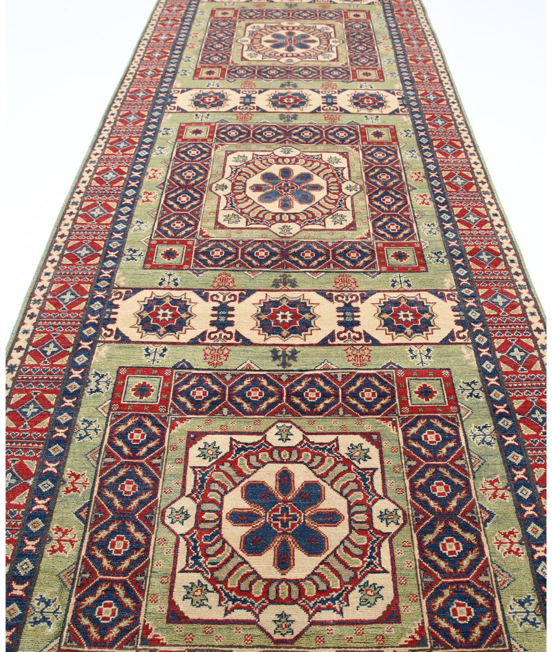Hand Knotted Tribal Kazak Wool Rug 4' 11" x 19' 5" - No. AT85014