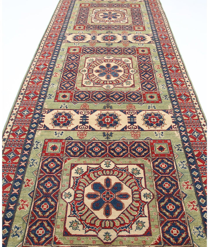 Hand Knotted Tribal Kazak Wool Rug 4' 11" x 19' 5" - No. AT85014