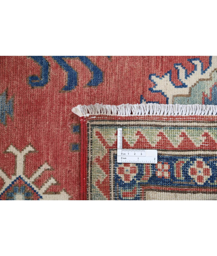 Hand Knotted Tribal Kazak Wool Rug 7' 4" x 9' 3" - No. AT64304