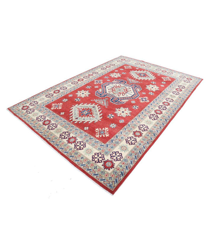 Hand Knotted Tribal Kazak Wool Rug 6' 9" x 9' 9" - No. AT94390