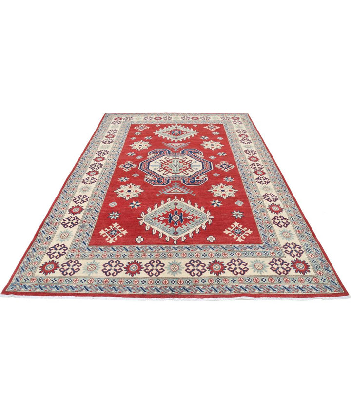 Hand Knotted Tribal Kazak Wool Rug 6' 9" x 9' 9" - No. AT94390