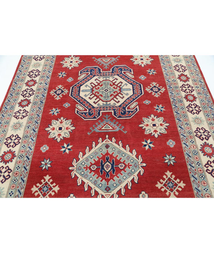Hand Knotted Tribal Kazak Wool Rug 6' 9" x 9' 9" - No. AT94390