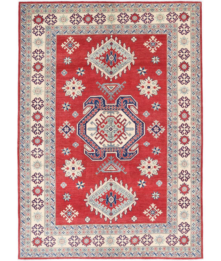 Hand Knotted Tribal Kazak Wool Rug 6' 9" x 9' 9" - No. AT94390