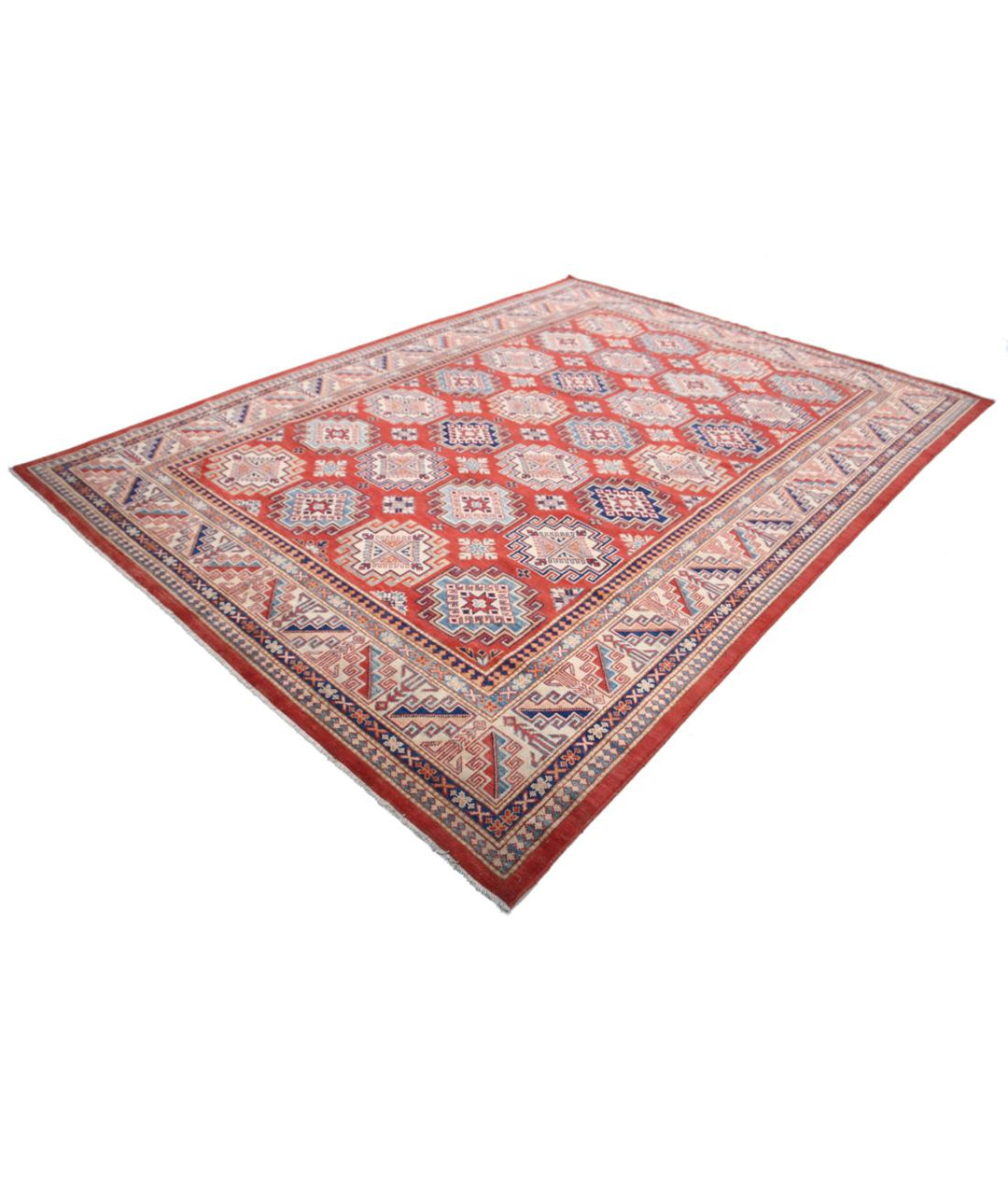 Hand Knotted Tribal Kazak Wool Rug 8' 2" x 11' 3" - No. AT73039