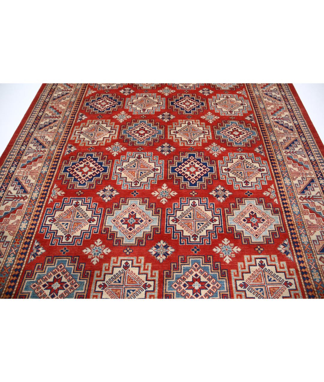 Hand Knotted Tribal Kazak Wool Rug 8' 2" x 11' 3" - No. AT73039