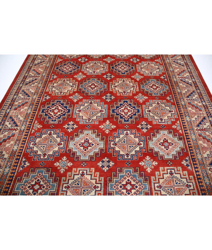 Hand Knotted Tribal Kazak Wool Rug 8' 2" x 11' 3" - No. AT73039