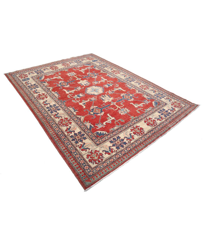 Hand Knotted Tribal Kazak Wool Rug 6' 9" x 8' 9" - No. AT63272