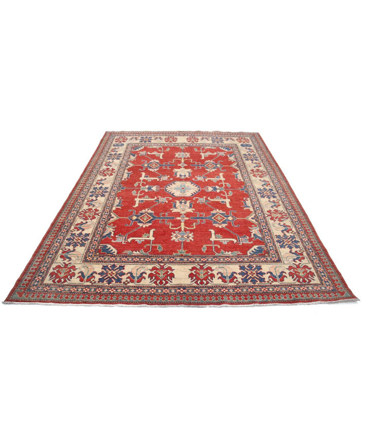 Hand Knotted Tribal Kazak Wool Rug 6' 9" x 8' 9" - No. AT63272