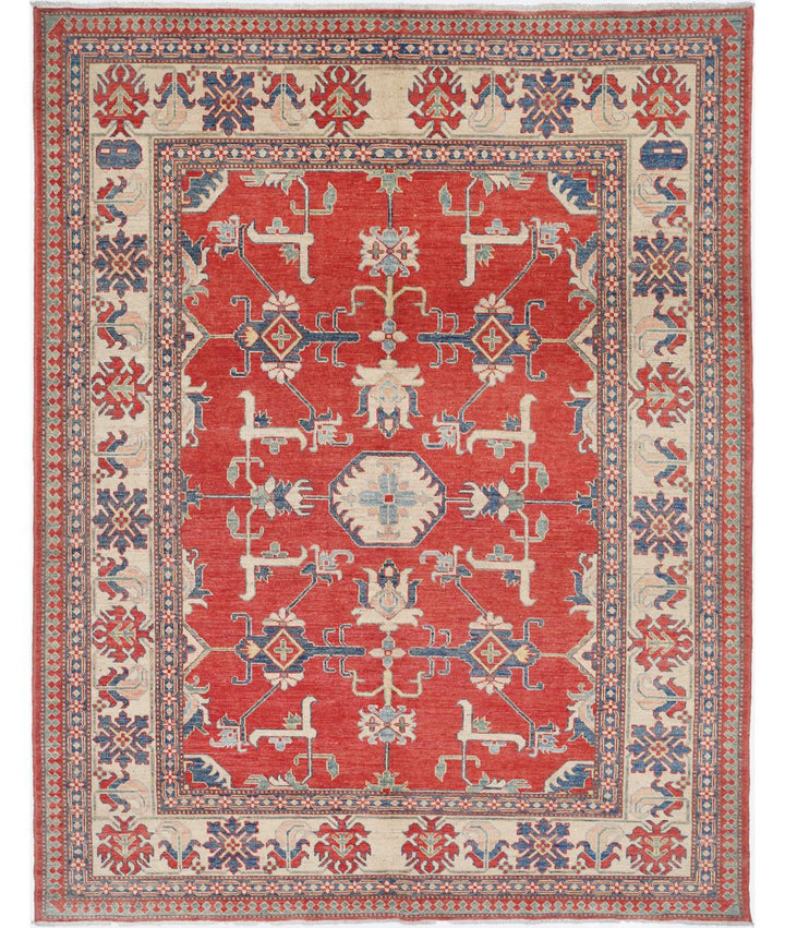 Hand Knotted Tribal Kazak Wool Rug 6' 9" x 8' 9" - No. AT63272