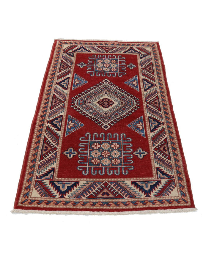 Hand Knotted Tribal Kazak Wool Rug 3' 0" x 4' 9" - No. AT39418