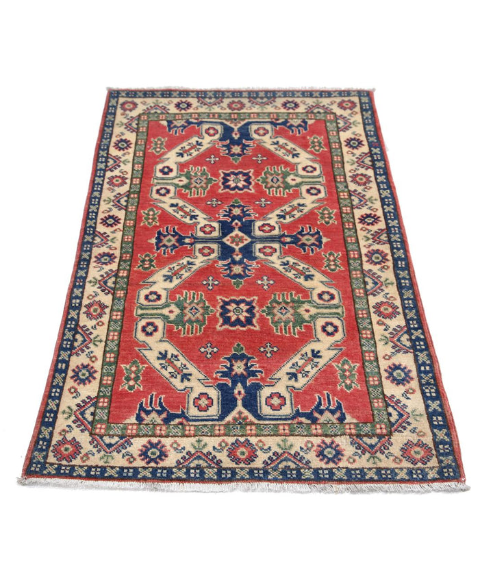 Hand Knotted Tribal Kazak Wool Rug 2' 10" x 4' 8" - No. AT51687