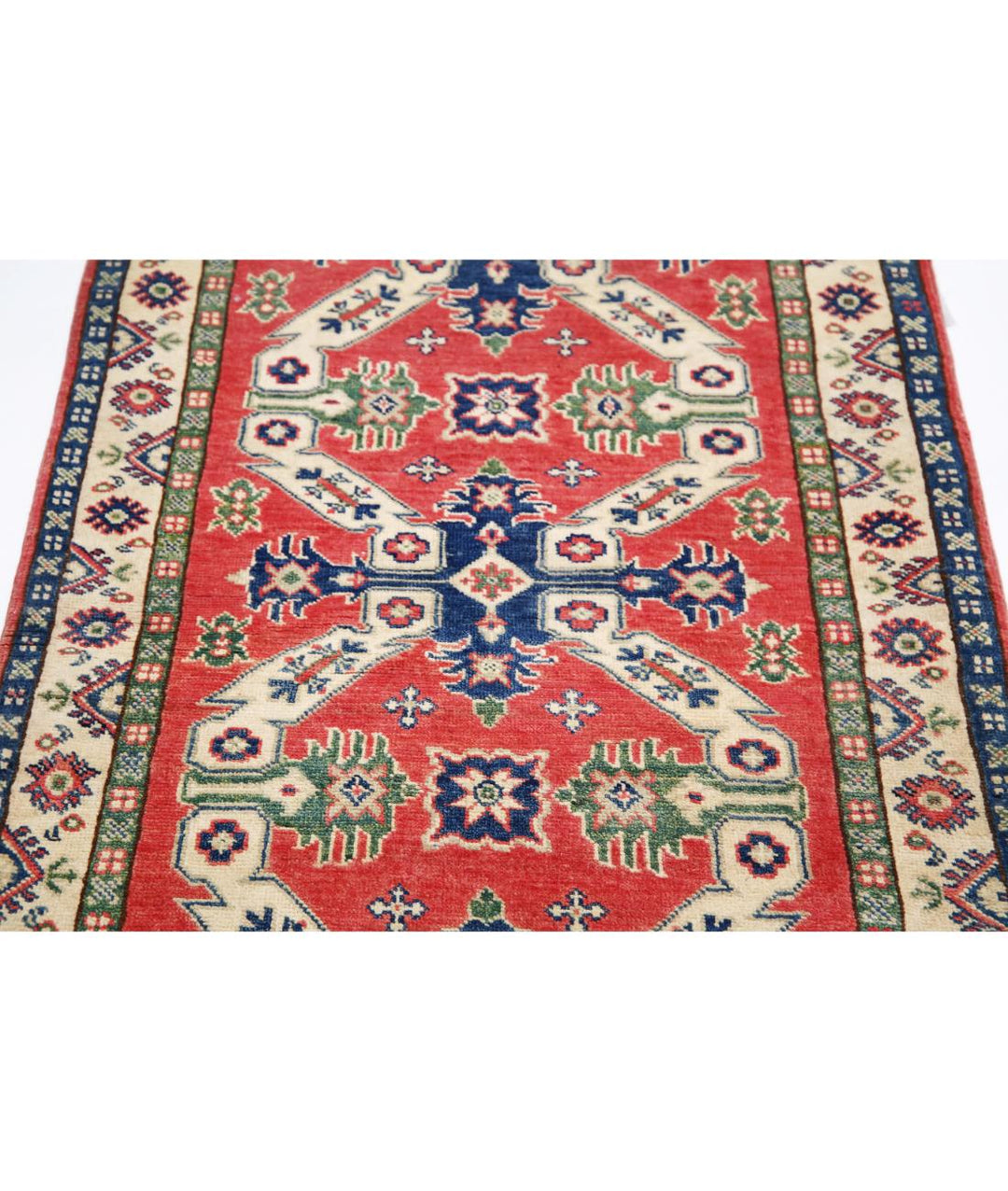 Hand Knotted Tribal Kazak Wool Rug 2' 10" x 4' 8" - No. AT51687