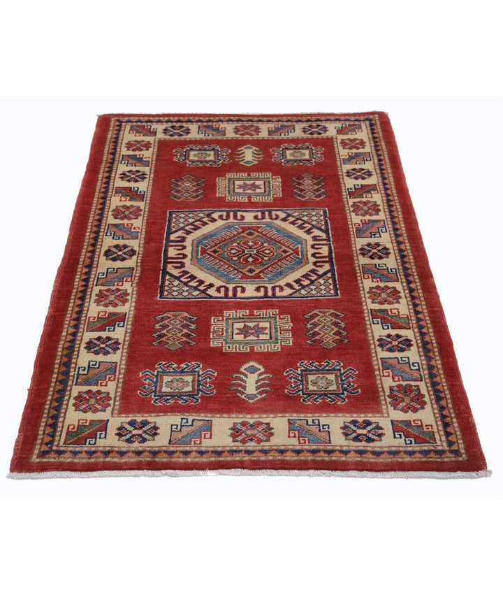 Hand Knotted Tribal Kazak Wool Rug 3' 0" x 4' 8" - No. AT79048