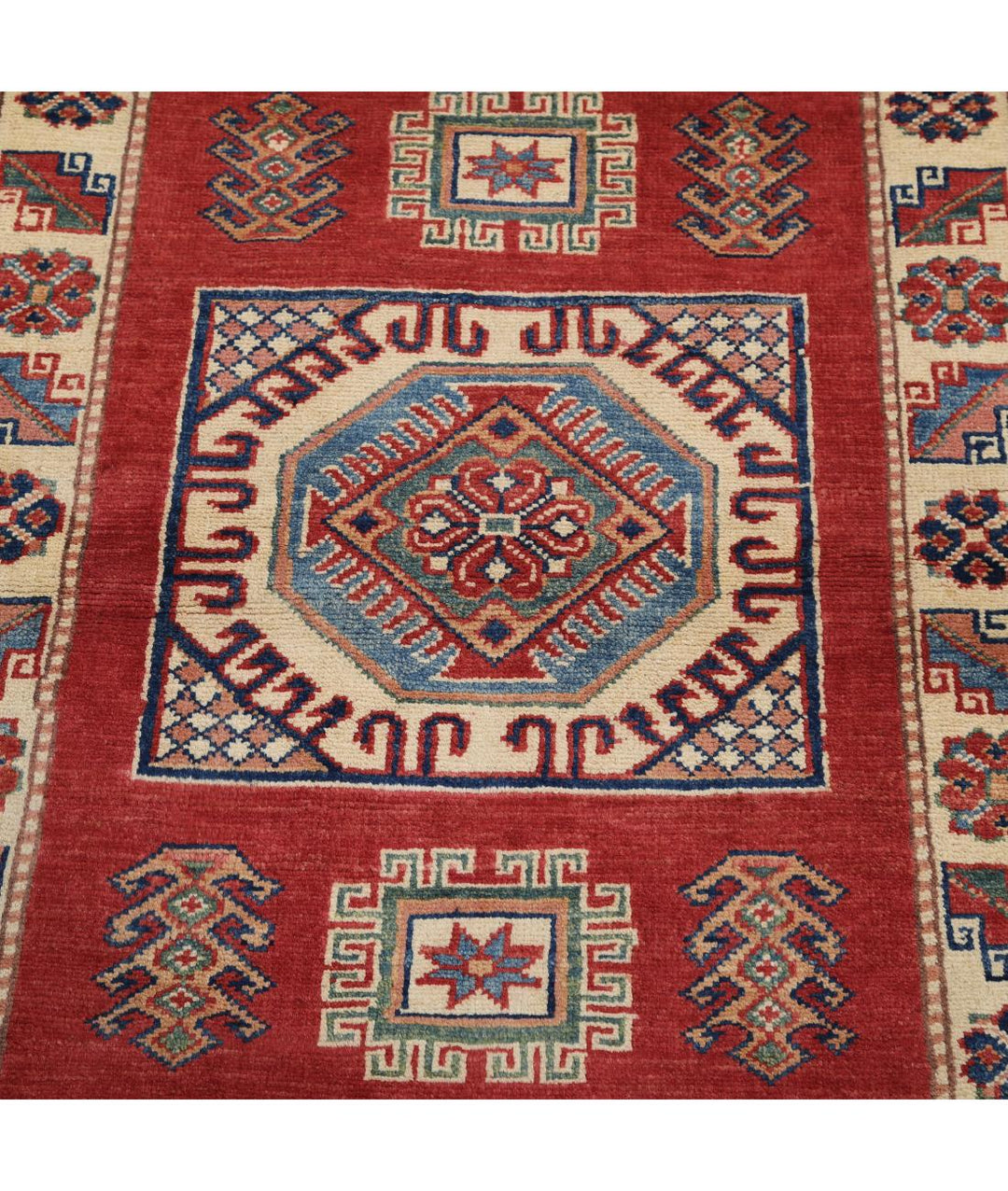 Hand Knotted Tribal Kazak Wool Rug 3' 0" x 4' 8" - No. AT79048
