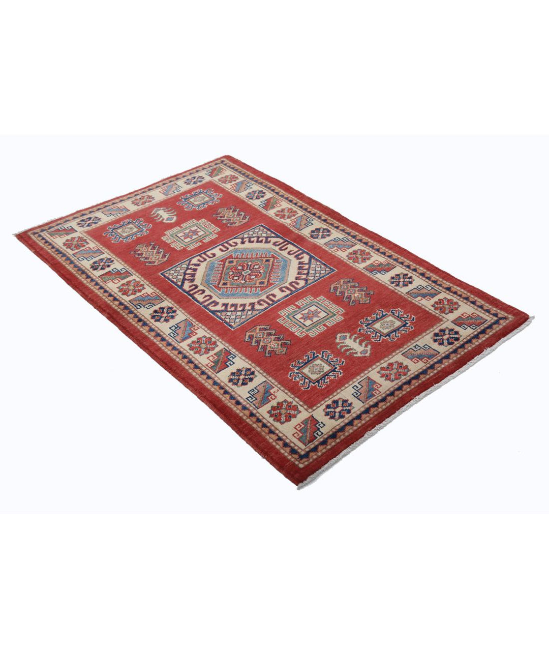 Hand Knotted Tribal Kazak Wool Rug 3' 0" x 4' 8" - No. AT79048