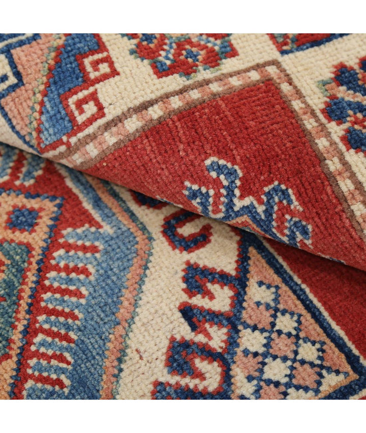 Hand Knotted Tribal Kazak Wool Rug 3' 0" x 4' 10" - No. AT60403