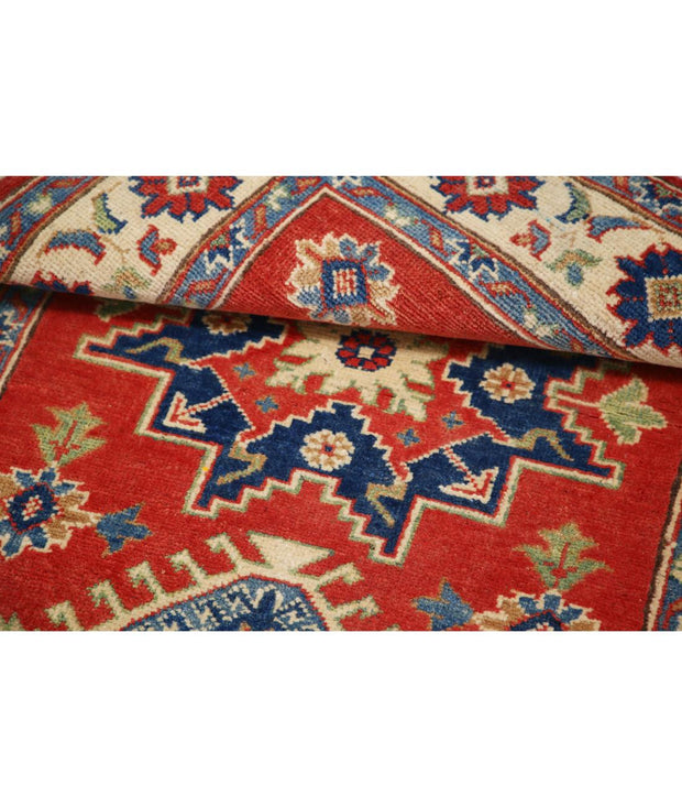 Hand Knotted Tribal Kazak Wool Rug 3' 2" x 4' 10" - No. AT59844