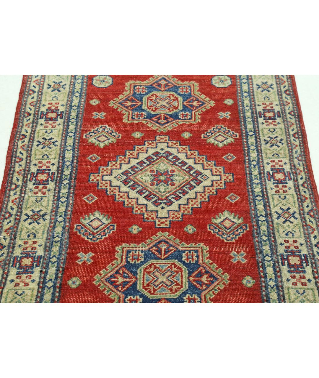 Hand Knotted Tribal Kazak Wool Rug 2' 9" x 4' 7" - No. AT12768