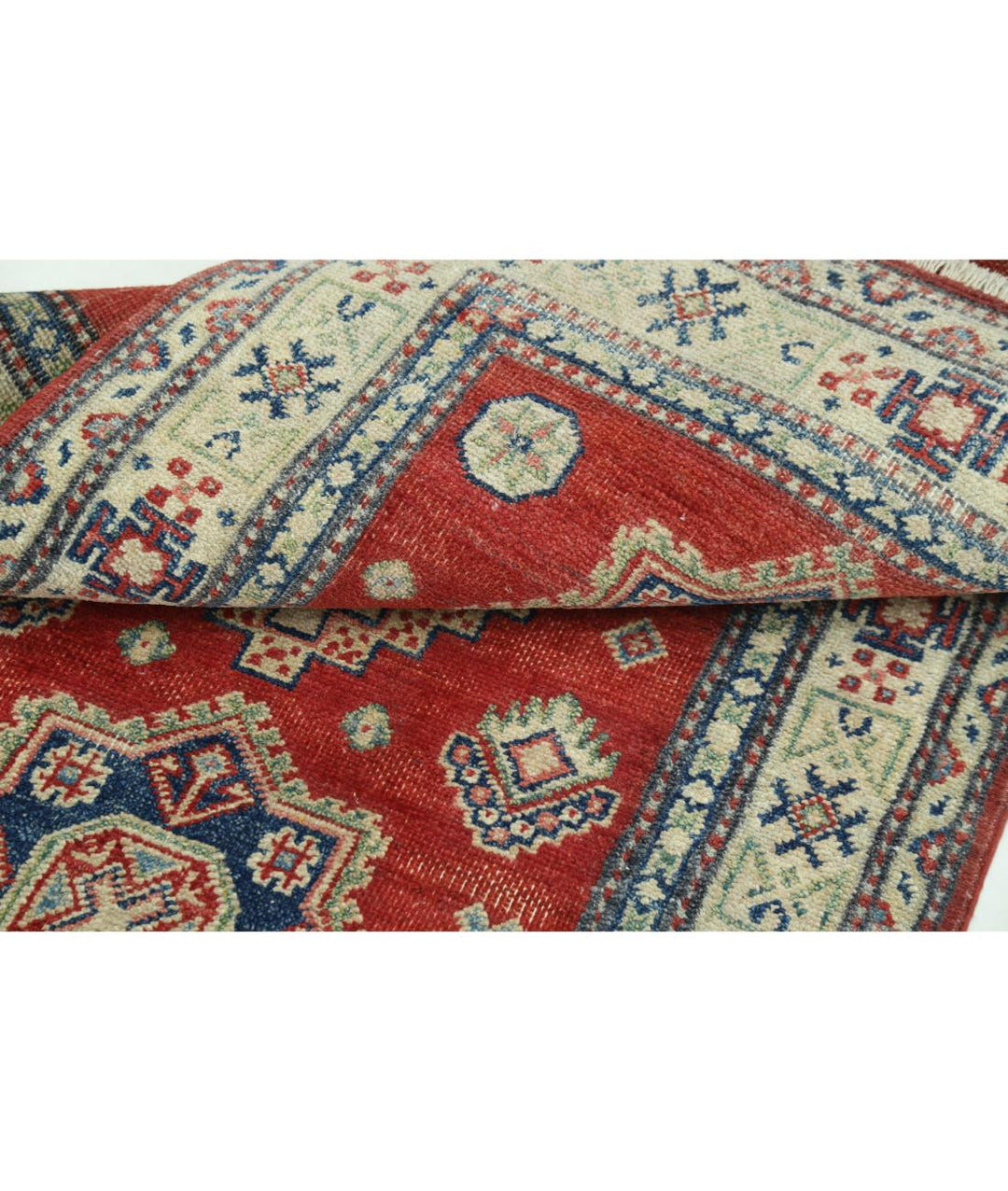 Hand Knotted Tribal Kazak Wool Rug 2' 9" x 4' 7" - No. AT12768