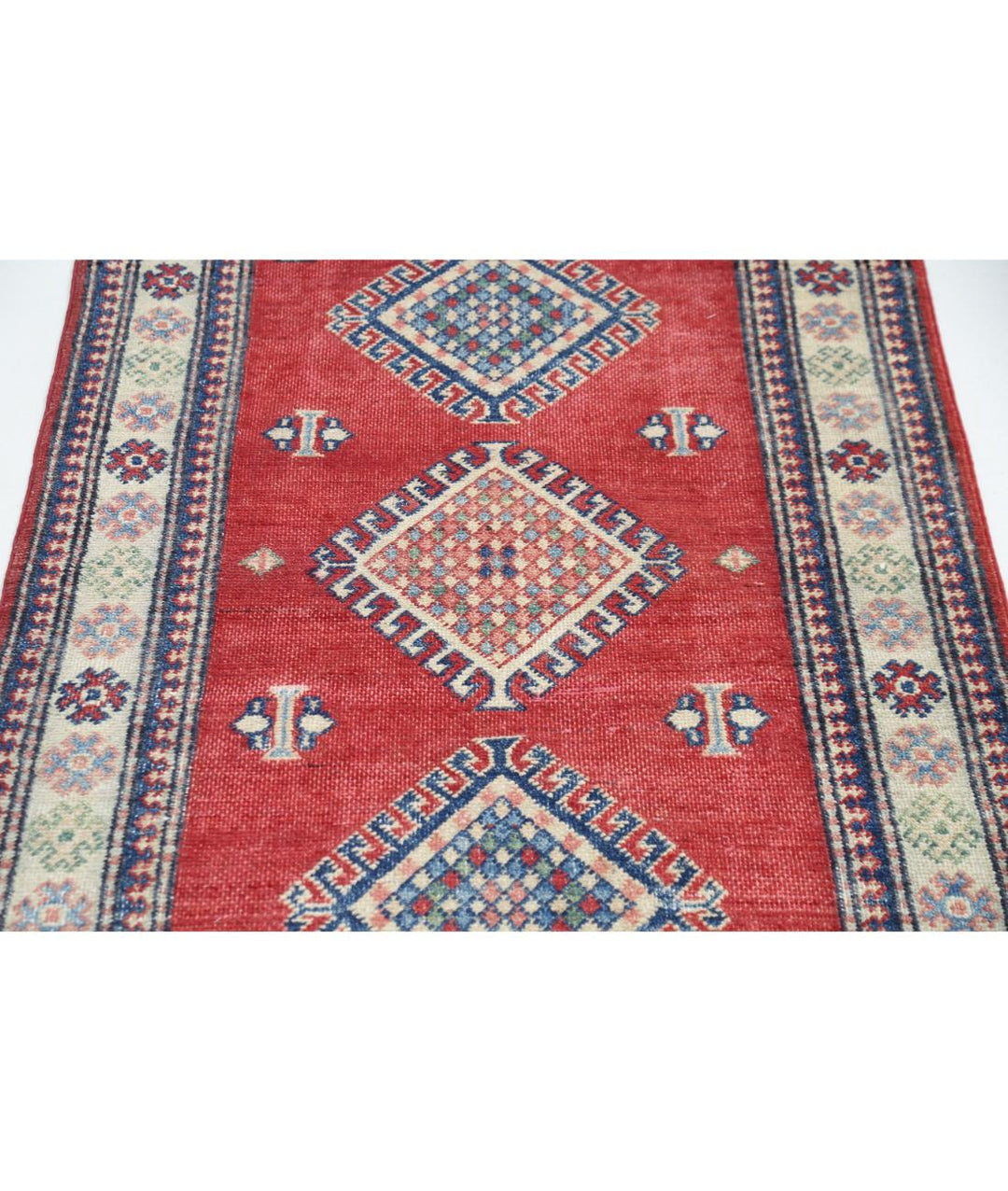 Hand Knotted Tribal Kazak Wool Rug 2' 10" x 4' 11" - No. AT83769