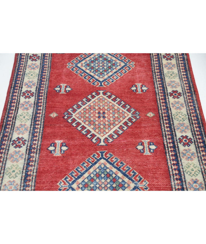 Hand Knotted Tribal Kazak Wool Rug 2' 10" x 4' 11" - No. AT83769