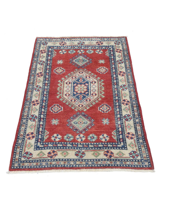 Hand Knotted Tribal Kazak Wool Rug 2' 6" x 3' 11" - No. AT60357