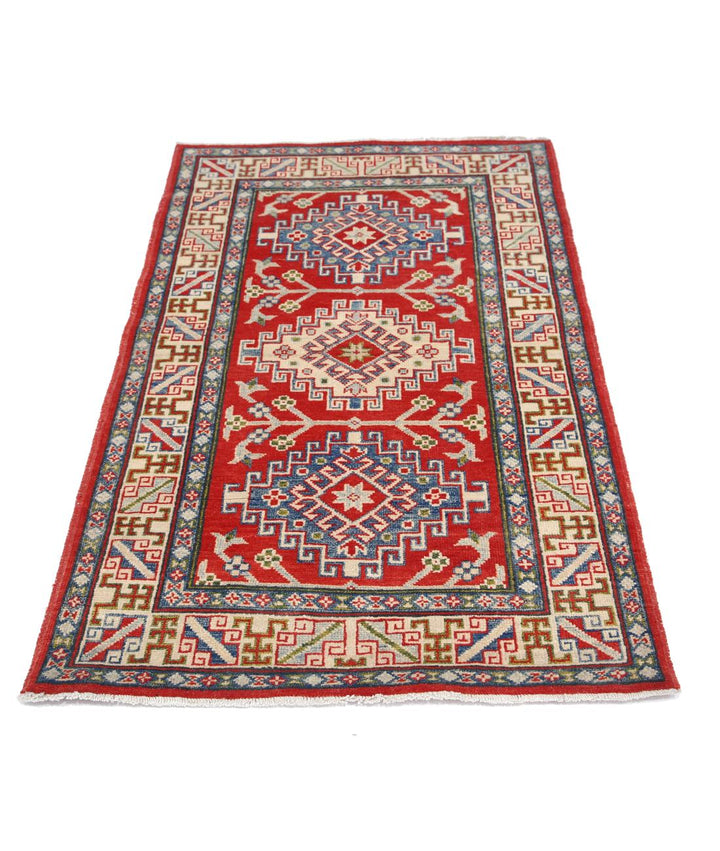 Hand Knotted Tribal Kazak Wool Rug 3' 1" x 4' 10" - No. AT13111