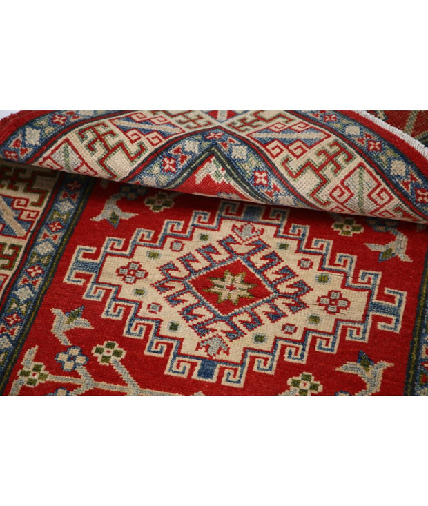 Hand Knotted Tribal Kazak Wool Rug 3' 1" x 4' 10" - No. AT13111