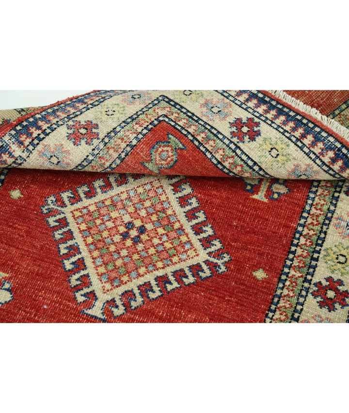Hand Knotted Tribal Kazak Wool Rug 2' 10" x 4' 8" - No. AT38420