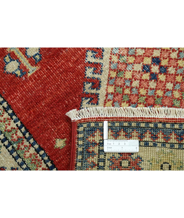 Hand Knotted Tribal Kazak Wool Rug 2' 10" x 4' 8" - No. AT38420