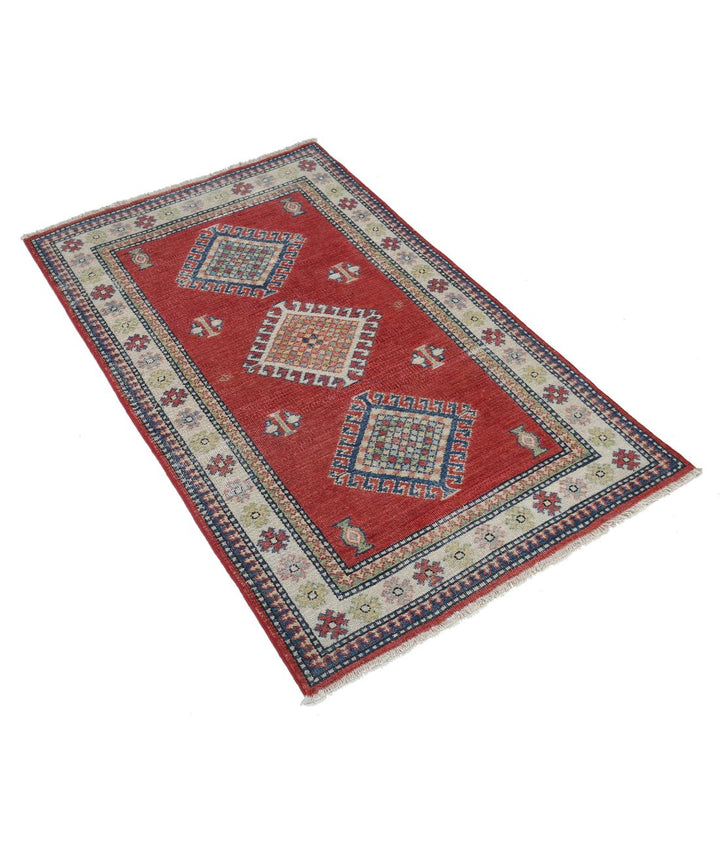 Hand Knotted Tribal Kazak Wool Rug 2' 10" x 4' 7" - No. AT30604