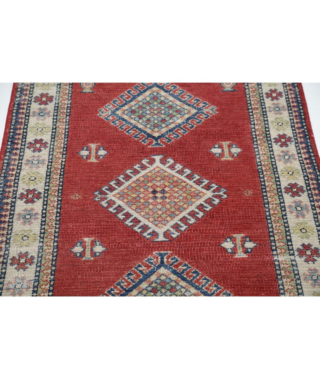 Hand Knotted Tribal Kazak Wool Rug 2' 10" x 4' 7" - No. AT30604