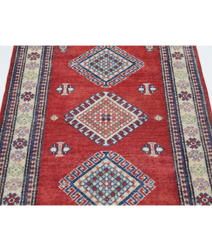 Hand Knotted Tribal Kazak Wool Rug 2' 10" x 4' 8" - No. AT37072