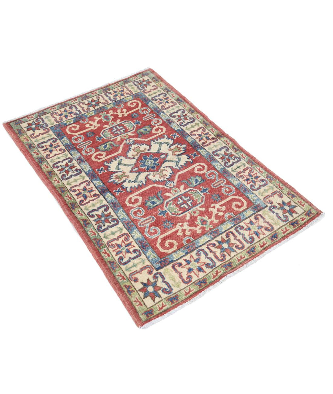 Hand Knotted Tribal Kazak Wool Rug 2' 8" x 4' 0" - No. AT26597