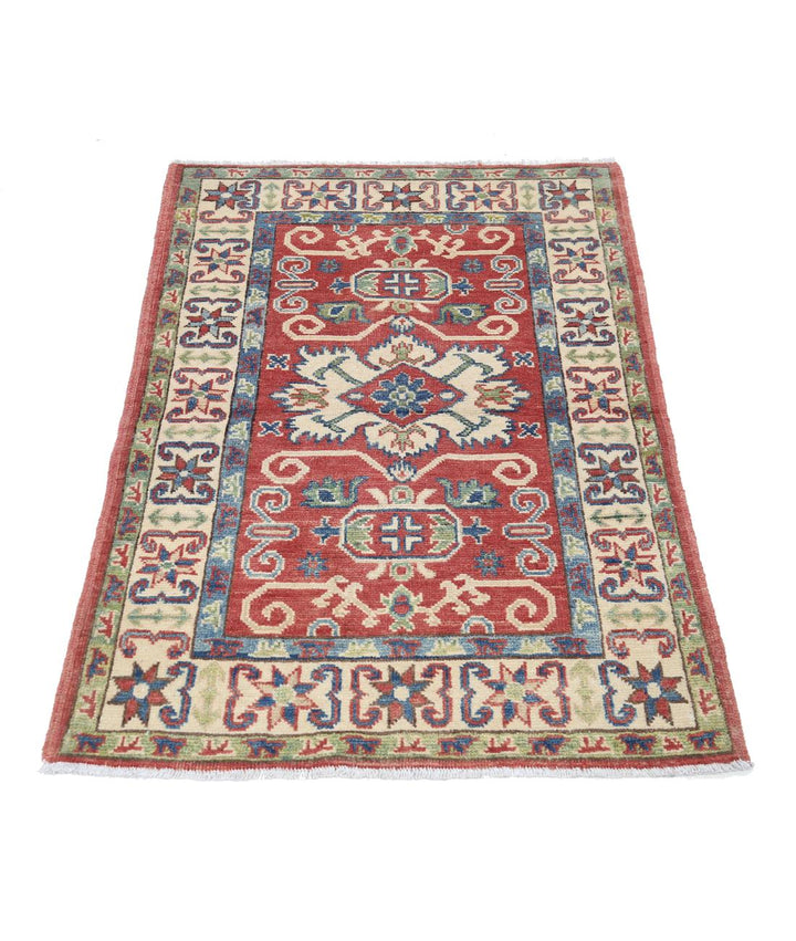 Hand Knotted Tribal Kazak Wool Rug 2' 8" x 4' 0" - No. AT26597