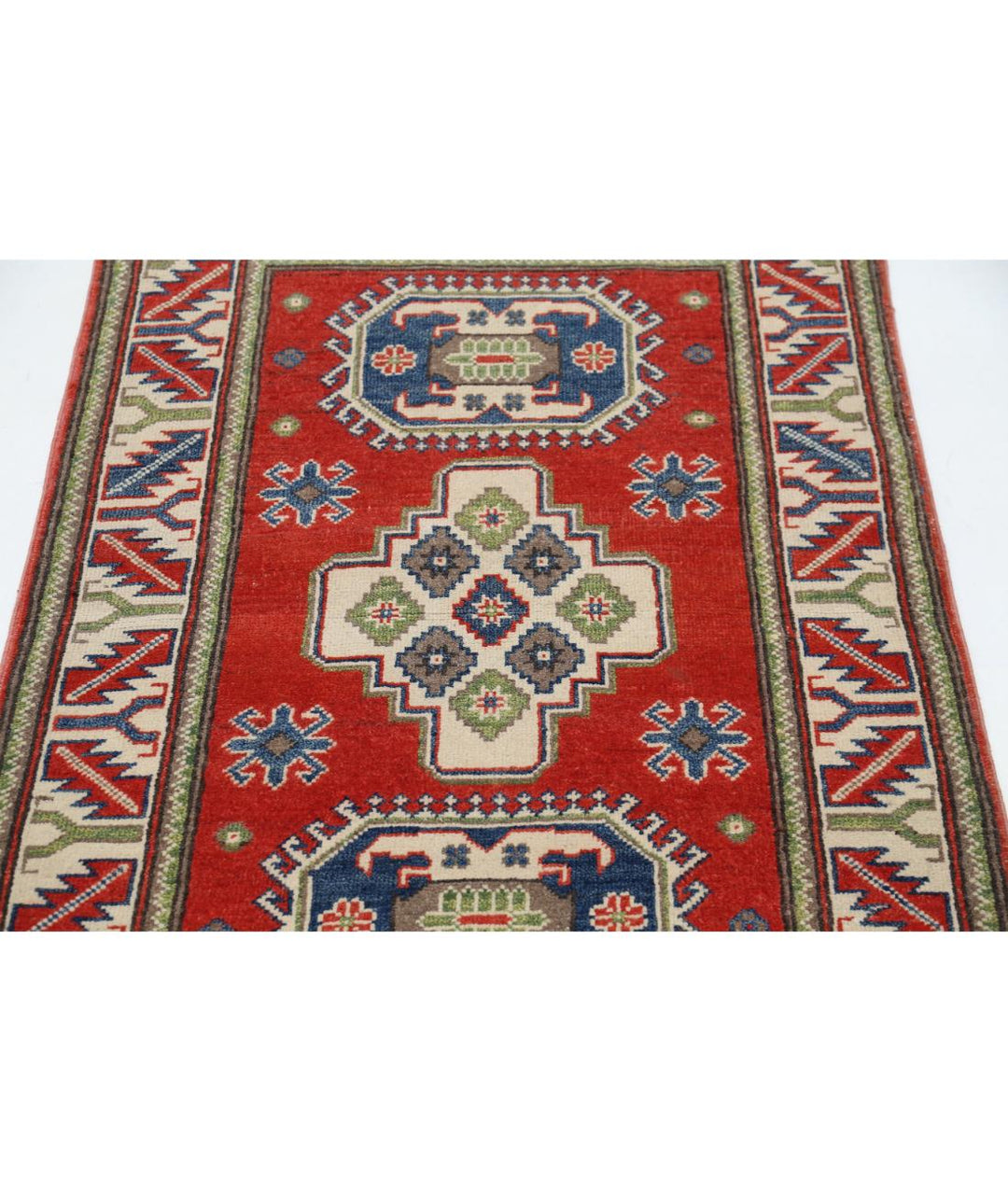 Hand Knotted Tribal Kazak Wool Rug 2' 9" x 4' 3" - No. AT90981