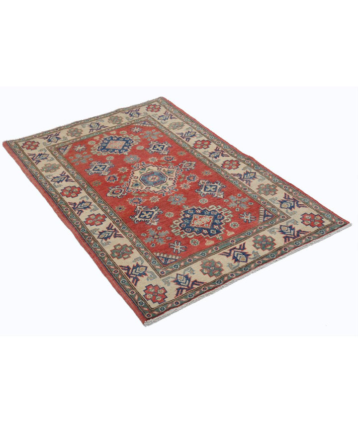 Hand Knotted Tribal Kazak Wool Rug 3' 0" x 4' 10" - No. AT26840