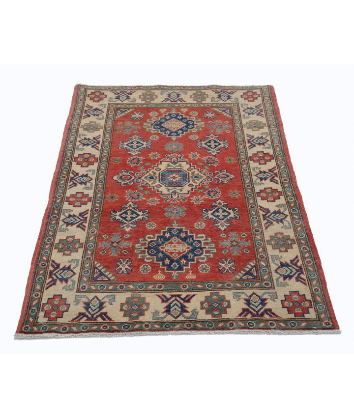 Hand Knotted Tribal Kazak Wool Rug 3' 0" x 4' 10" - No. AT26840