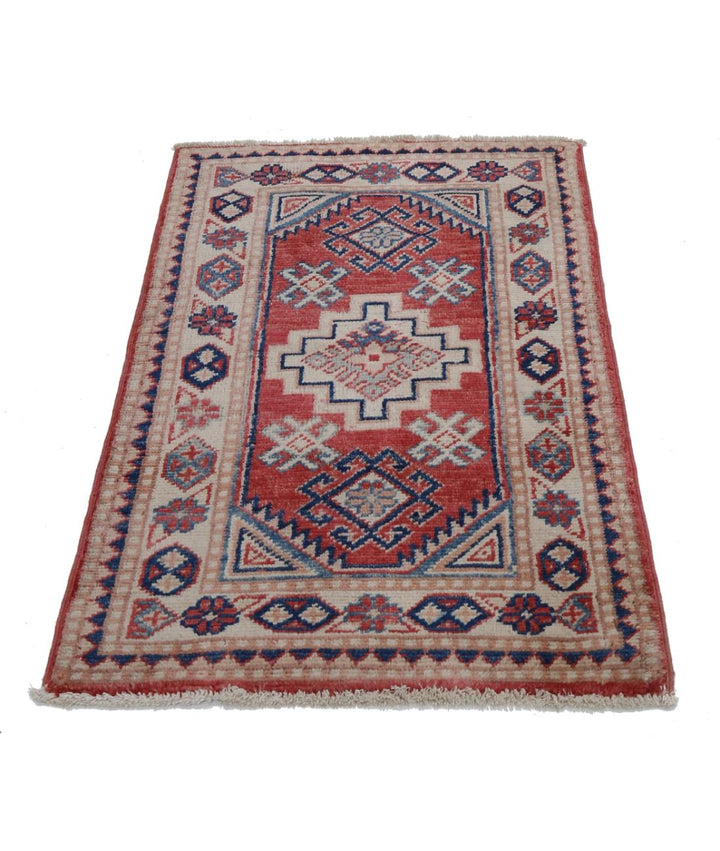 Hand Knotted Tribal Kazak Wool Rug 1' 10" x 2' 9" - No. AT38667