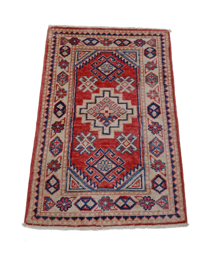 Hand Knotted Tribal Kazak Wool Rug 1' 10" x 2' 9" - No. AT38667