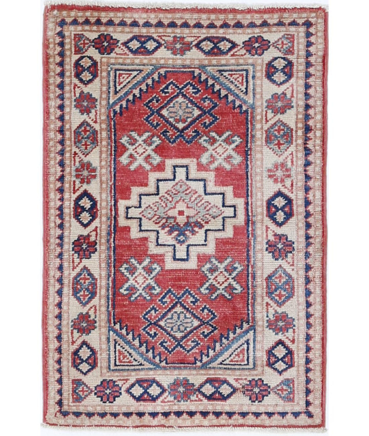 Hand Knotted Tribal Kazak Wool Rug 1' 10" x 2' 9" - No. AT38667