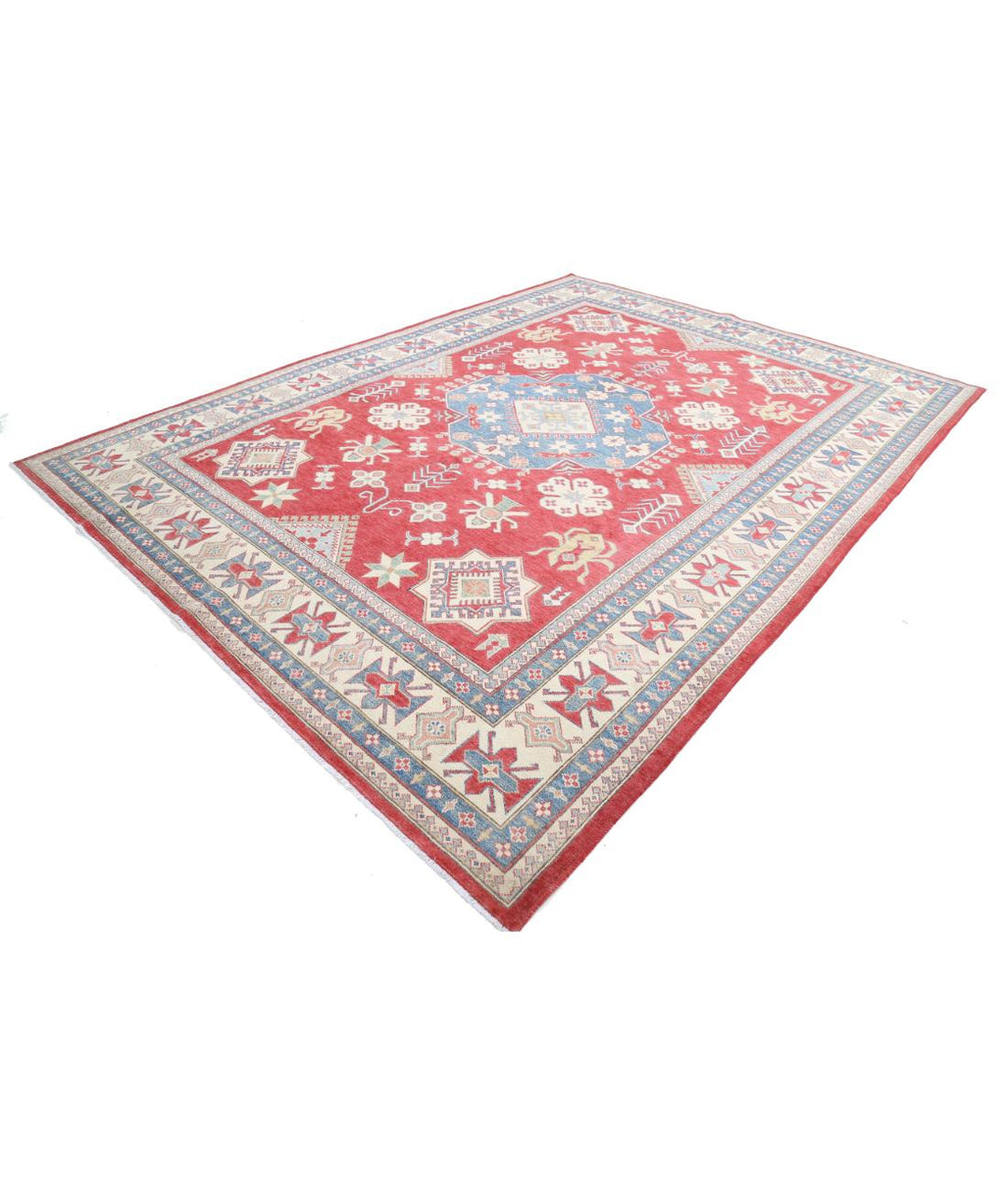 Hand Knotted Tribal Kazak Wool Rug 9' 1" x 12' 4" - No. AT80361