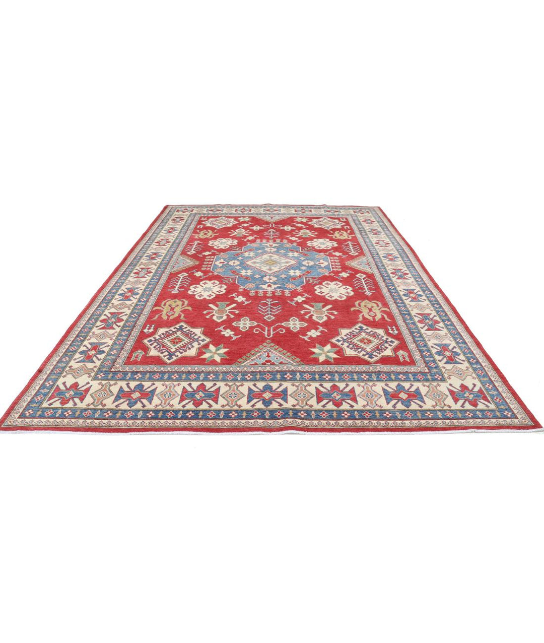 Hand Knotted Tribal Kazak Wool Rug 9' 1" x 12' 4" - No. AT80361